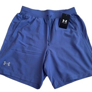 Under Armour UA Launch 7” Unlined Blue Shorts Men Medium M Fitted